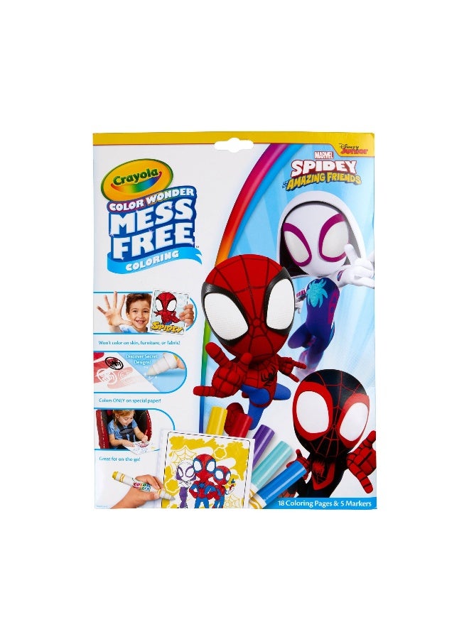 Crayola مجموعة تلوين كرايولا مارفل سبايدي وأصدقائه المدهشين بدون فوضى - Image 2