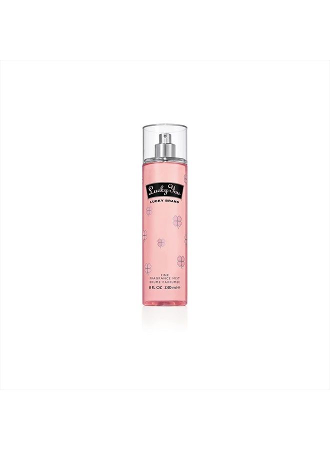 LUCKY BRAND Lucky You Women's Body Mist, Eau de Toilette Spray, Day or Night Fragrance with Fresh Flower Citrus Scent, 8 Fl Oz  - Image 1