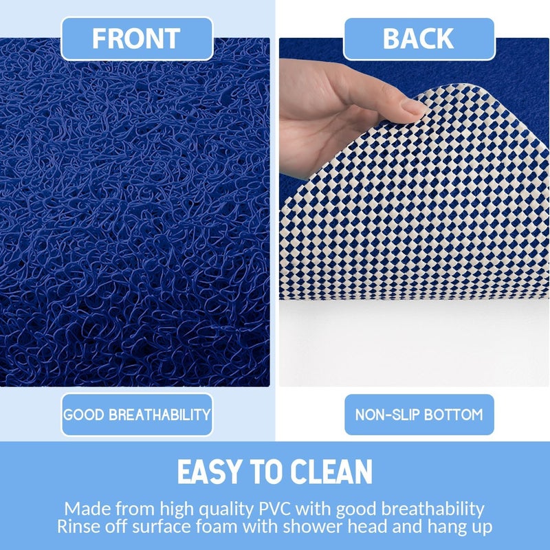 Hargiis Non-Slip Bathtub Mat, Anti Slip Shower Mat, Fast Drying Bathtub Mats, Foot Scrubber Mat, Anti Slip Mat for Tub, Floor, Bathroom, Kitchen, Home, Hotel (Navy Blue 24"×16") - Image 4