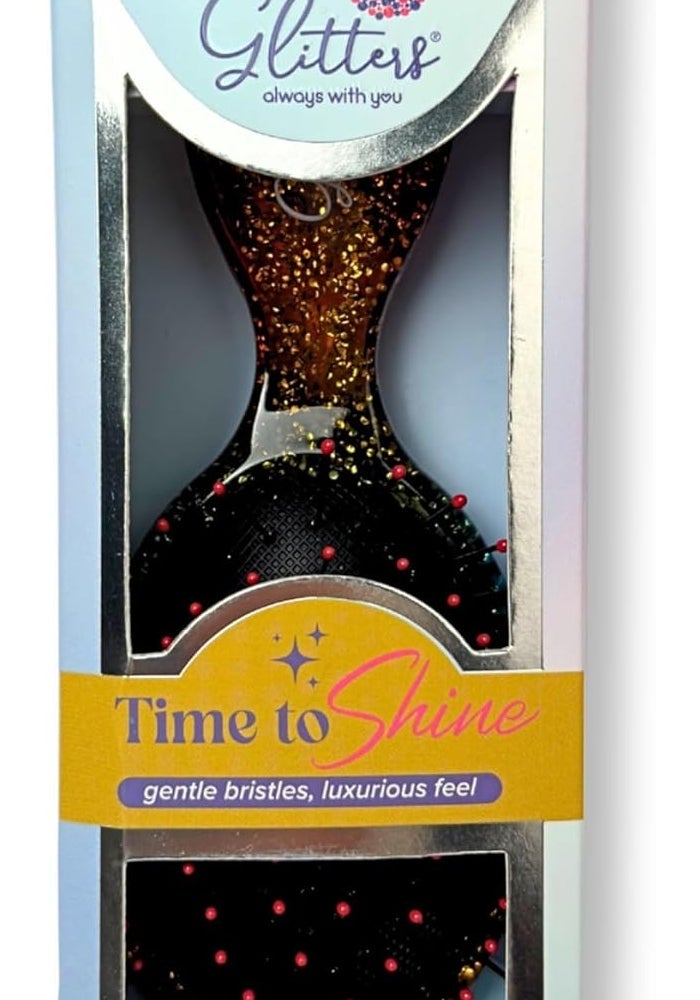 Glitters فرشاة شعر مضادة للتشابك - ذهبية - Image 1