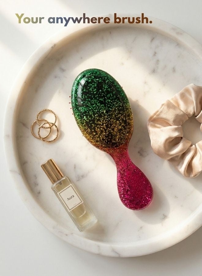 Glitters فرشاة شعر مضادة للتشابك - ذهبية - Image 5