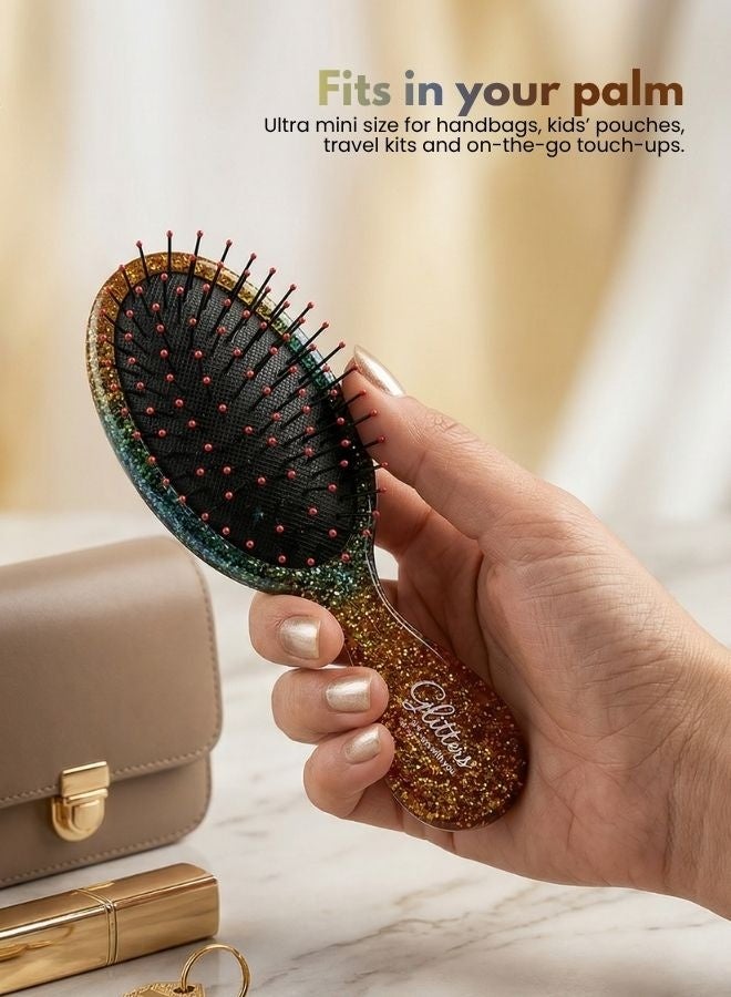 Glitters فرشاة شعر مضادة للتشابك - ذهبية - Image 3