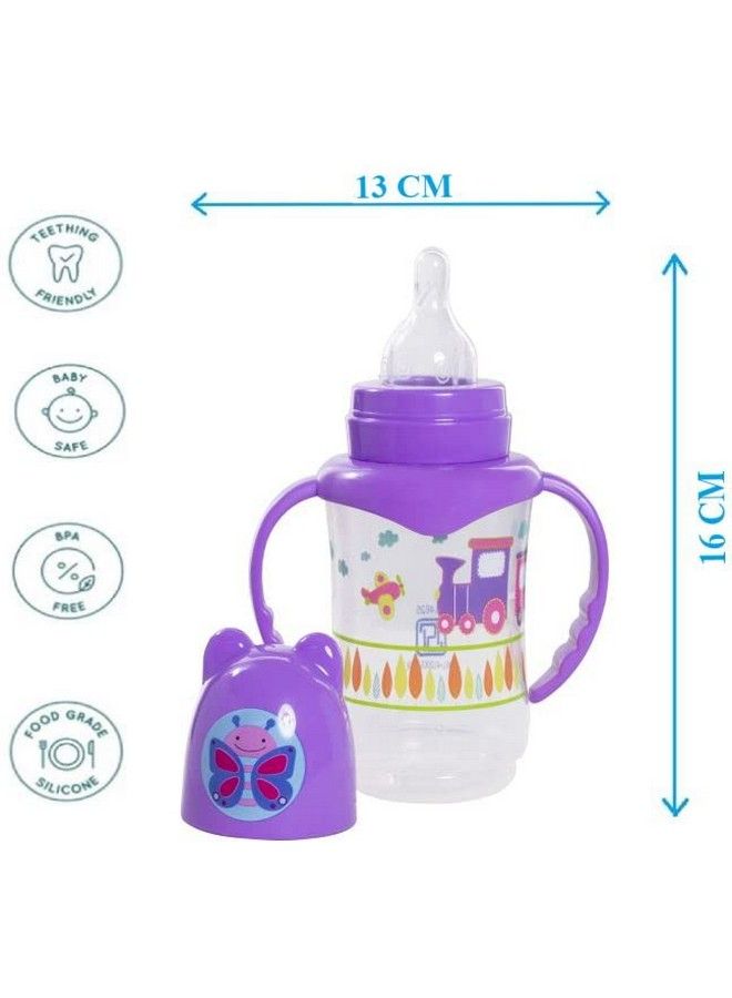 Tinny Tots Baby Sipper Feeding Bottle Water Juices Milk Feeder Bottle Bpa Free With Anti Colic Silicone Nipple Set (Design 44) - Image 3
