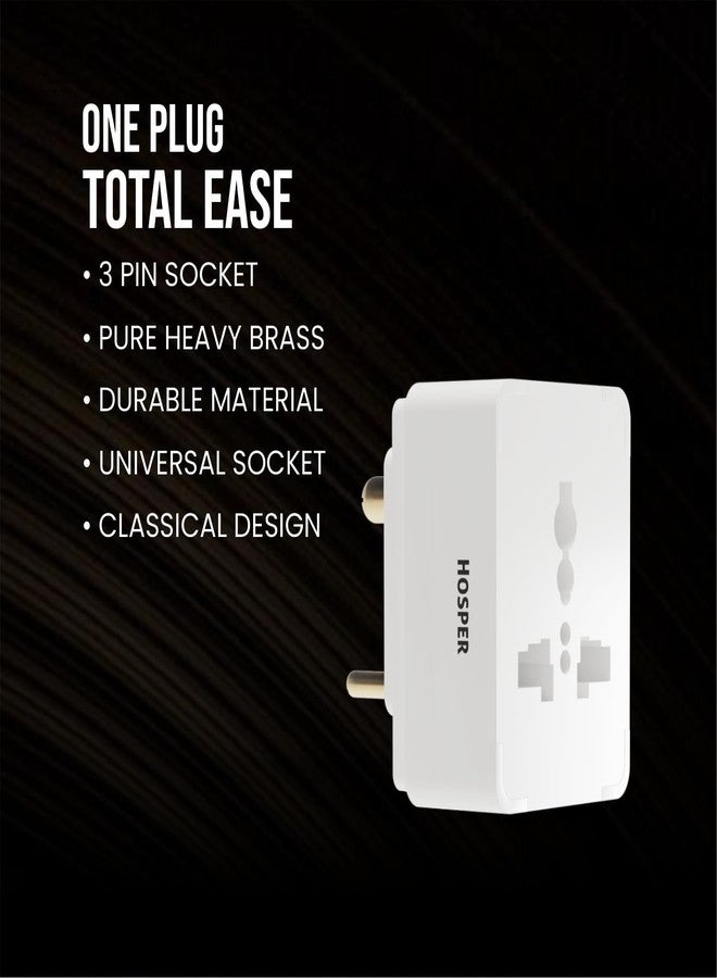 HOSPER - International Multi Plug with Socket Spark Shield(Pack of 2) - Universal Travel Adapter for US, UK, EU, AUS Plugs - Safe & Compact Travel Plug with Spark Protection - Suitable for All Devices - Image 5