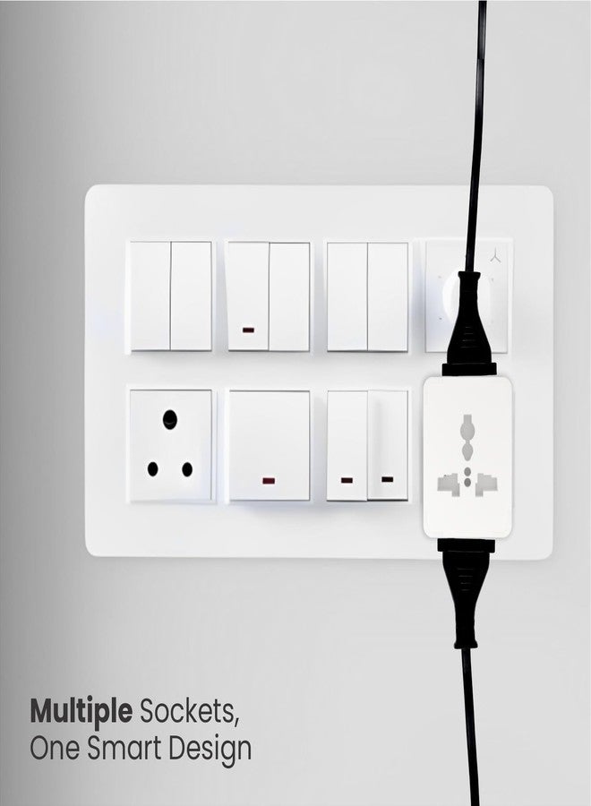 HOSPER - International Multi Plug with Socket Spark Shield(Pack of 2) - Universal Travel Adapter for US, UK, EU, AUS Plugs - Safe & Compact Travel Plug with Spark Protection - Suitable for All Devices - Image 3