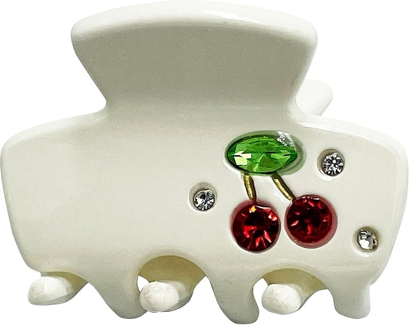 GLITTERS® Trendy & Stylish Cherry Gemstone Claw Clip - Strong Grip Durable Hair Accessory - Image 2