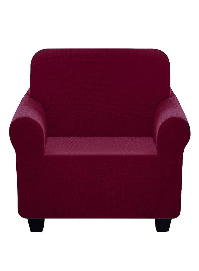 CATANES Thick Couch Covers, Sectional Sofa Stretch Slipcover Living Room Dogs Pets, Washable Durable Furniture Protector MARON (90cm * 140cm) - Image 1