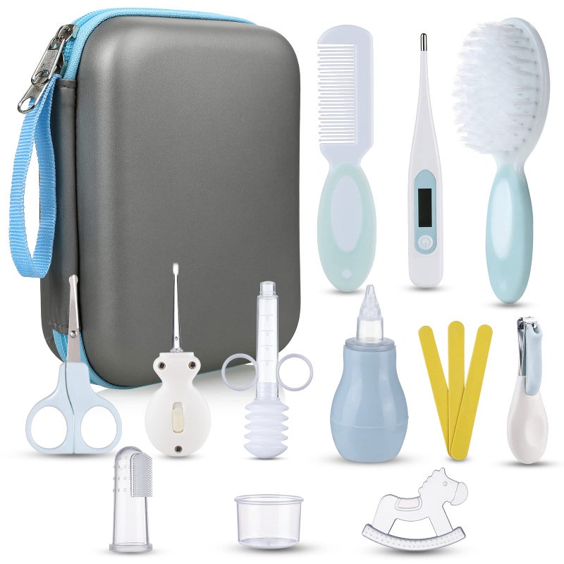 Baby Grooming and Health Kit Lictin 15 in 1 Safety Care Set Newborn Nursery Health Care Set with Hair BrushCombNail Clippers and More for Newborn Infant Toddlers Baby Boys Girls