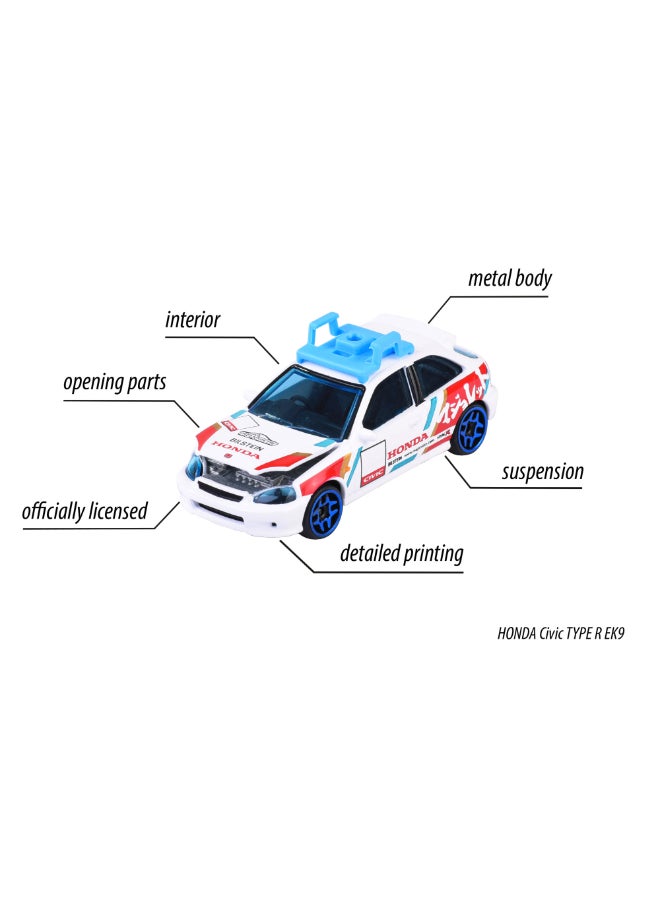 Majorette Japan Series Bonus Pack Diecast, 5 Japanese Model Cars, 1:64 Scale Metal Toy Vehicles with Freewheel, Suspension, Opening Parts and Tuning Accessories, 7.5 cm, Ages 3+ - Image 4