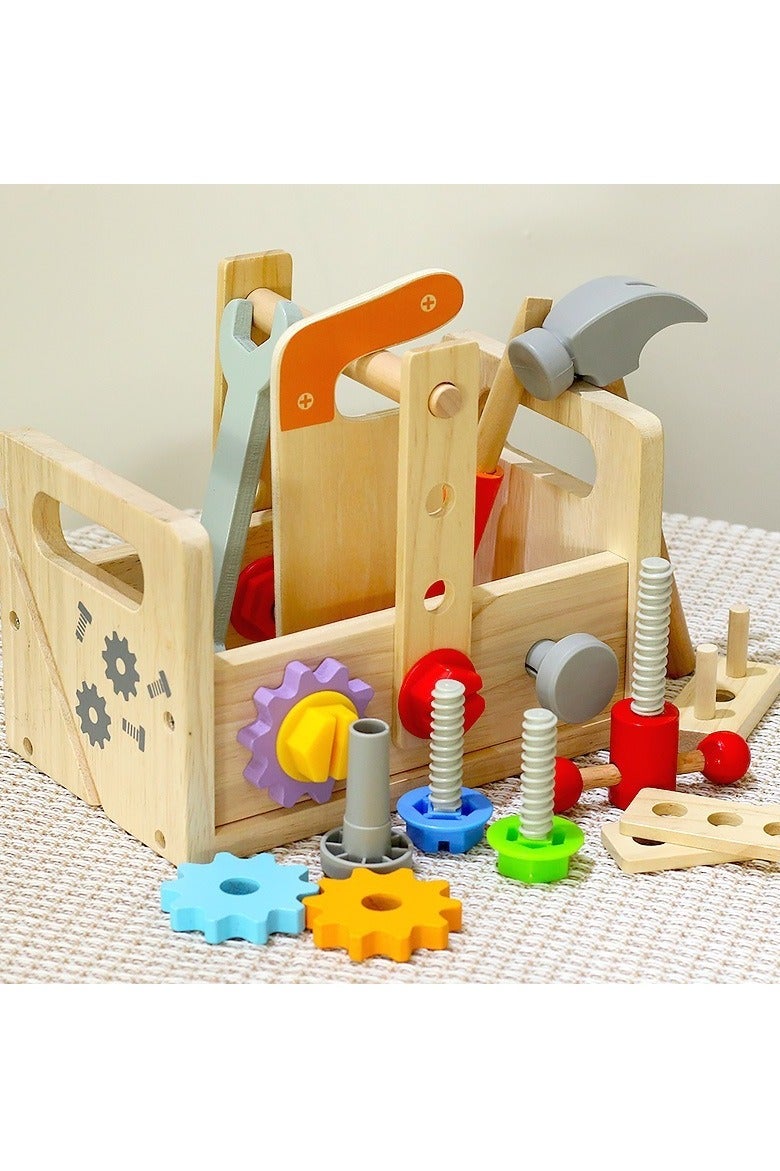 M MIAOYAN Wooden Educational Tool Set for Kids with Toolbox and Storage Bag – Fine Motor Skills and Imagination Development Toy, Perfect Gift for Boys and Girls Ages 3+  - Image 4