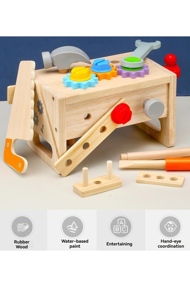 M MIAOYAN Wooden Educational Tool Set for Kids with Toolbox and Storage Bag – Fine Motor Skills and Imagination Development Toy, Perfect Gift for Boys and Girls Ages 3+  - Image 1