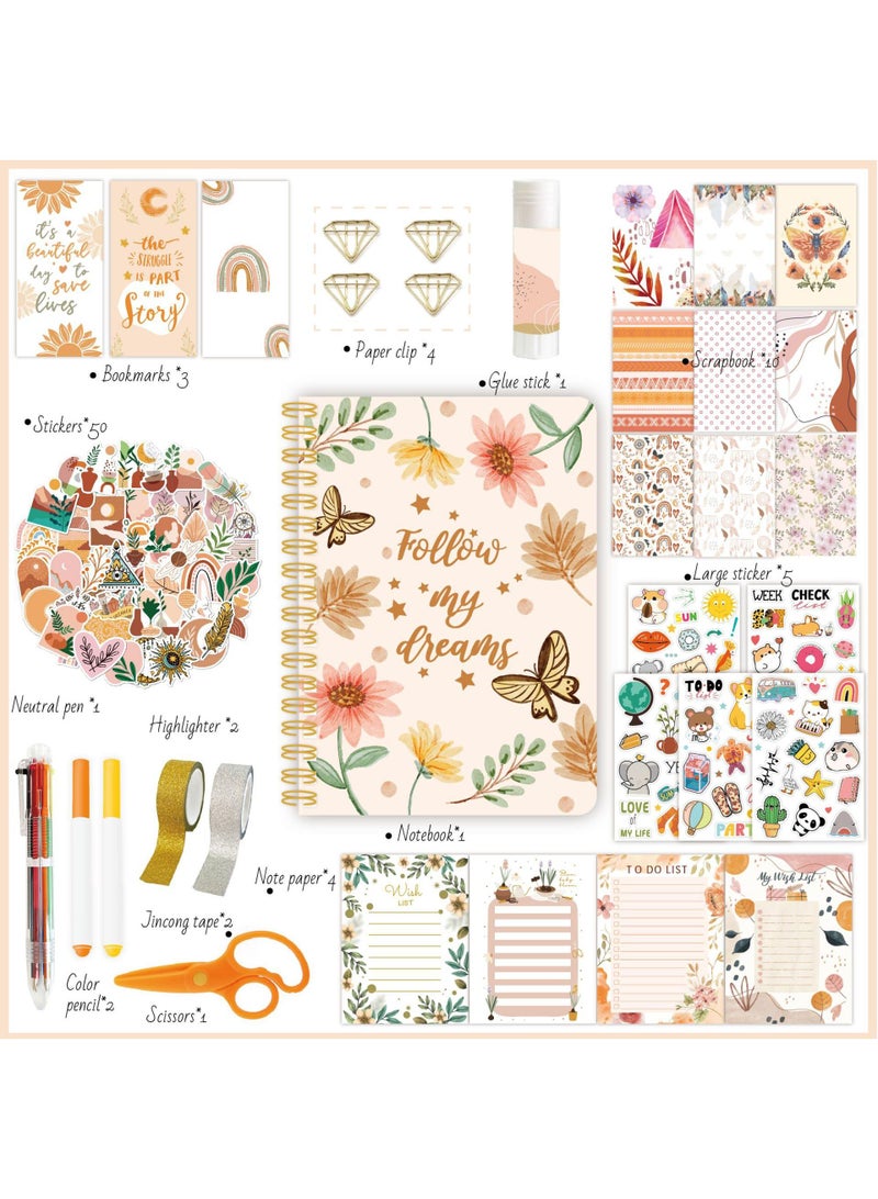 Y&D DIY Jounary Set Handbook Diary Gift Box Clip Thin Set Sticker Children'S Stationery Set  - Image 2