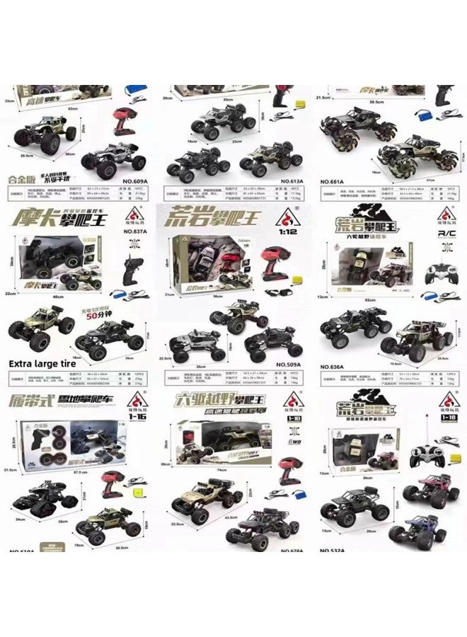 Mocha Remote Control Climbing Car Toy Car Drift Car Model Shuangfeng Remote Control Car Boy Charging Wireless Control Big Foot-Color:602A (alloy Climbing Car, 1:8)20(4 PCs)