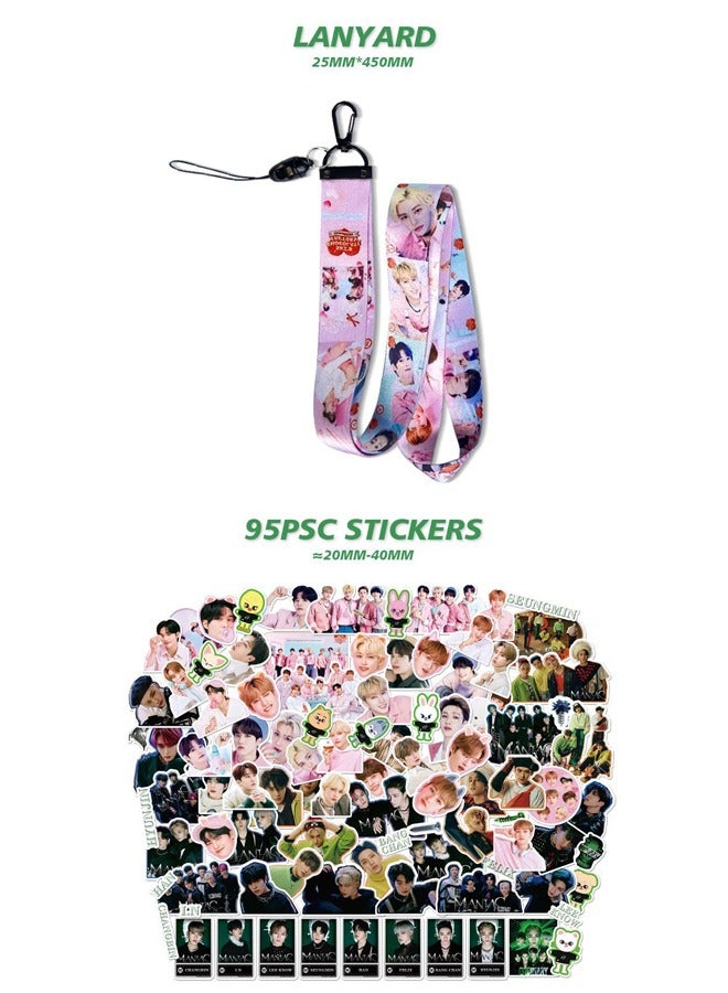 Generic Stray Kids Gift Box With Lomo Cards, Acrylic Stand, Hand Account Tape, Keychain, Lanyard, Stickers, Photo Card - Image 5