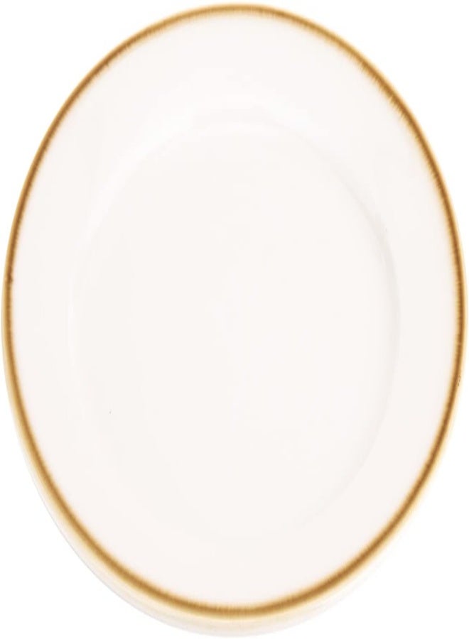 AKDC Ceramic Dessert 18Cm X 18Cm X 2Cm White, Gold - Image 4