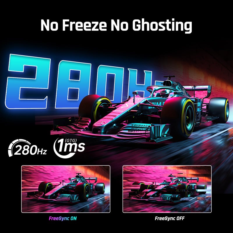 KTC 27'' 280Hz 240Hz Gaming Monitor 1ms GTG 350nits Fast VA 1080P Tilt 126% sRGB Adaptive Sync 4000:1 Contrast Ratio HDR DisplayPort 1.4/HDMI 2.0 VESA - Image 2