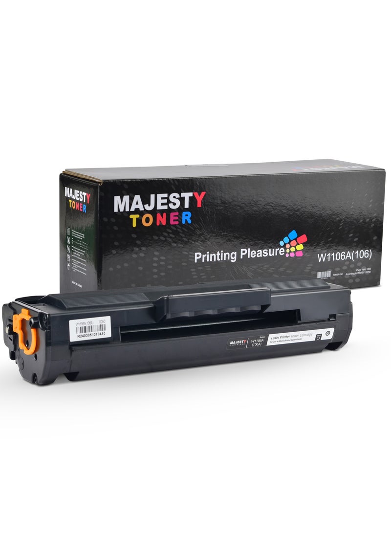 Majesty Toner Cartridge 106A Black Compatible with HP LaserJet 107a 107w 135a 135fnw 135w 135ag 135r 135wg 137fnw 137fwg Printer for Home Office Daily Use - Image 1