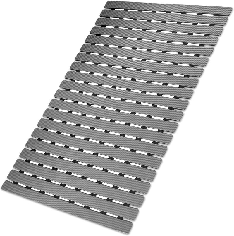 MBOSS Bathtub Mat Non Slip, Shower Mat for Inside Shower, Suction Cups Design and Drain Holes, 27.5 X 15.7 Inch, Bathroom Essentials Safe, Easy to DIY Cut, Soft and Eco-Friendly Materials - Image 1