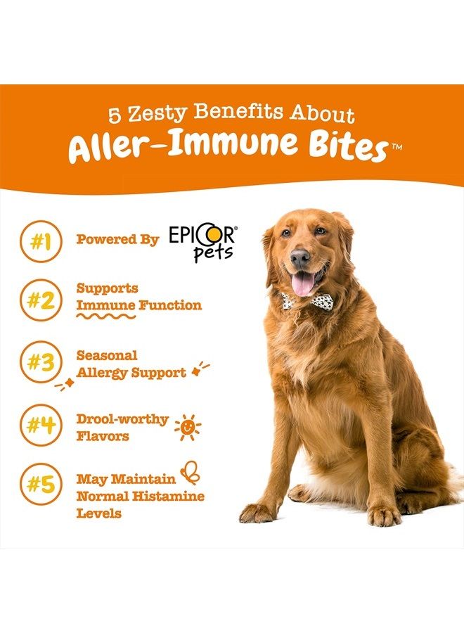 Zesty Paws Allergy Immune Supplement for Dogs - with Omega 3 Salmon Fish Oil & EpiCor Pets + Probiotics for Seasonal Allergies - Peanut Butter - Image 3