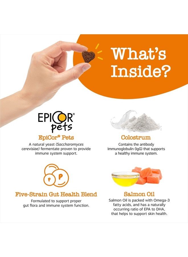 Zesty Paws Allergy Immune Supplement for Dogs - with Omega 3 Salmon Fish Oil & EpiCor Pets + Probiotics for Seasonal Allergies - Peanut Butter - Image 4