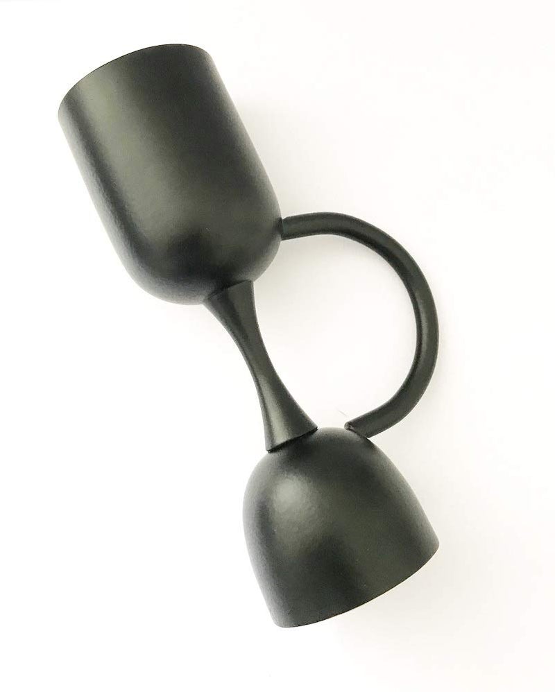 NJ Black Jigger with Handle 30 and 60 ml, Shot Glass,Drink Bar Tool Jigger: Black Limited Edition - Image 3