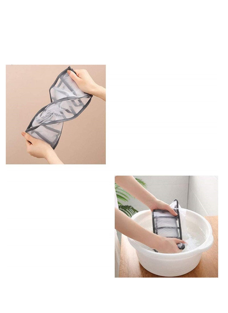 Excefore - Underwear Storage Organizer, 3Pcs Underwear Drawer Organiser Foldable Storage Box Compartment, Multi-Grid Cabinet Organizers Divider Box for Organizing Bras, Socks,Ties, Belts - Image 1