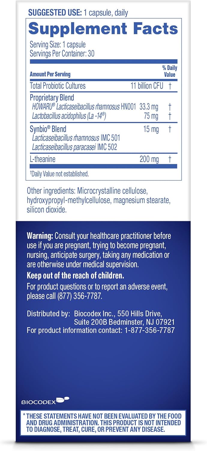 Florastor Her Digest and DeStress Womens Probiotic and Stress Relief Supplement Probiotics for Digestive Health Vaginal Probiotics and LTheanine for Mind and Body Wellness 30 Capsules - Image 2
