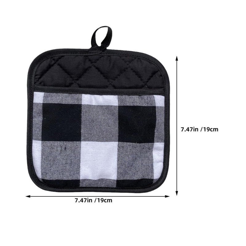 Heat Resistant Oven Mitts And Pot Holders Set 4Pcs Insulated Non Slip With Pocket - Image 3