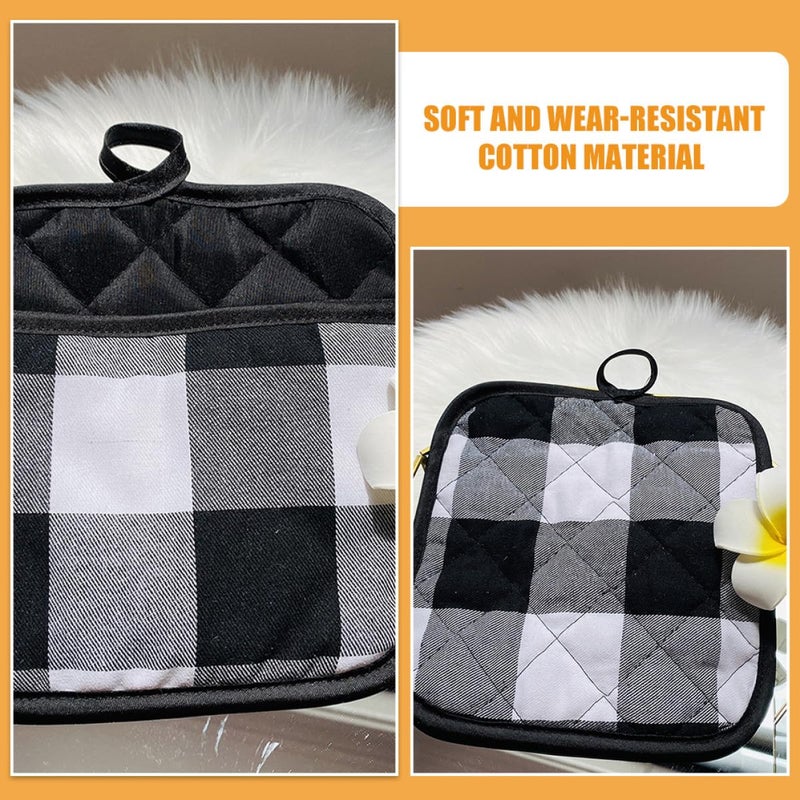 Heat Resistant Oven Mitts And Pot Holders Set 4Pcs Insulated Non Slip With Pocket - Image 4