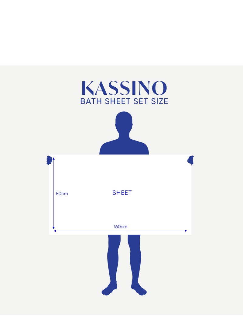 كاسينو Kassino Jumbo Bath Sheet (2 Pack, 80x160 cm) - 580 GSM Large Bath Towel,100% Combed Cotton, Soft & Quick-Dry Oversized Towels, Highly Absorbent, Double Stitched Hotel Quality Towels | Brown - Image 5