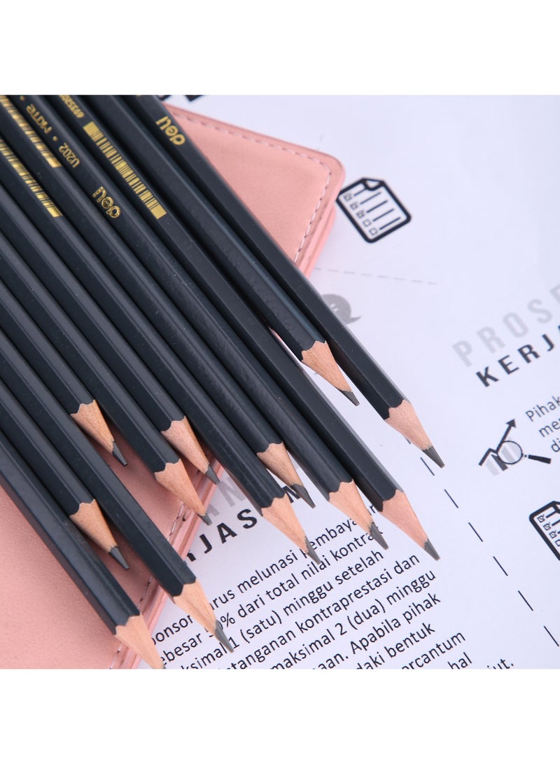 Deli EU20200 Graphite Pencil 2B Dark Blue 鈥?12pcs 鈥?Ideal for writing & drawing - Image 5