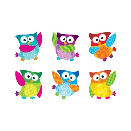 Trend Enterprises Trend Owl-Stars! Classic Accents Variety Pack, Classroom Bulletin Board Cut Outs, 5-1/2 to 6 Inches, 36 Count - Image 1