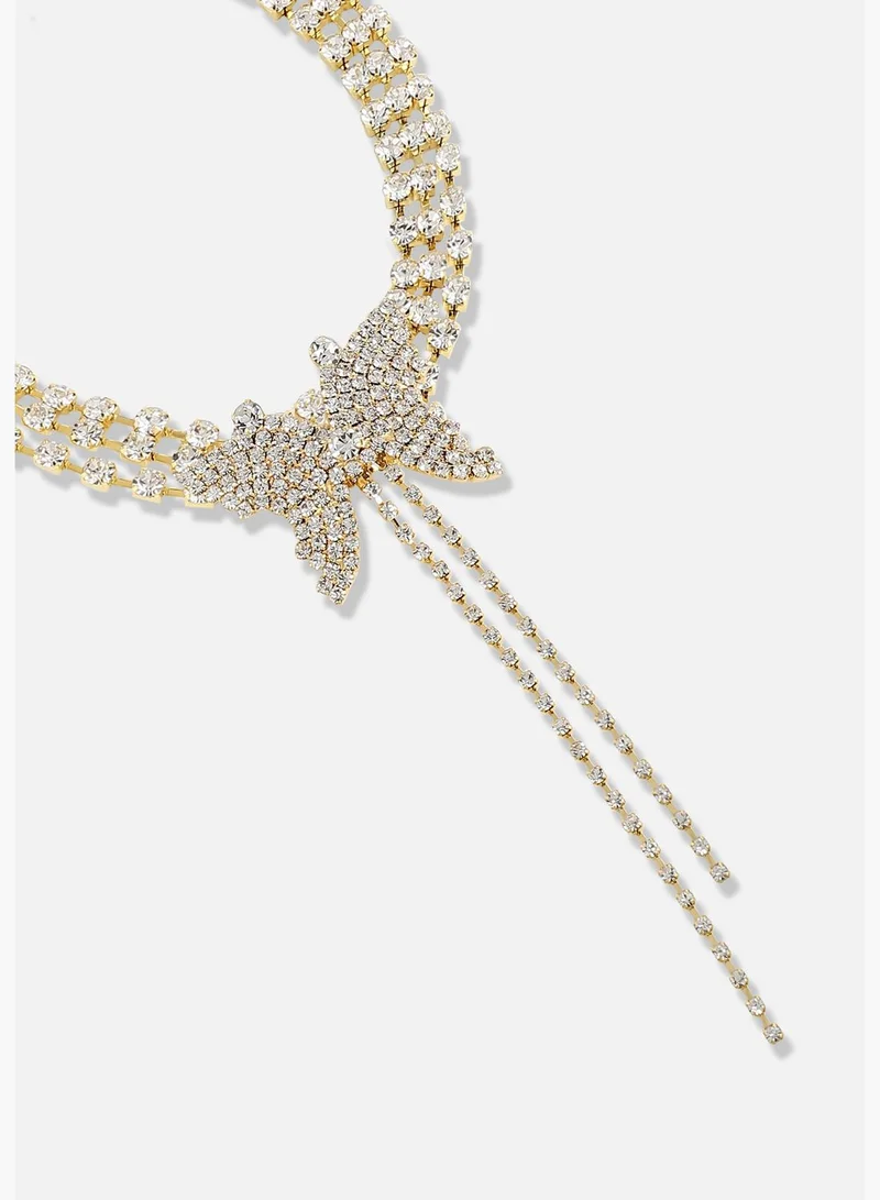 SOHI Silver Plated Designer Party Necklace For Women