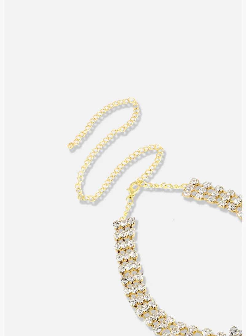 SOHI Silver Plated Designer Party Necklace For Women
