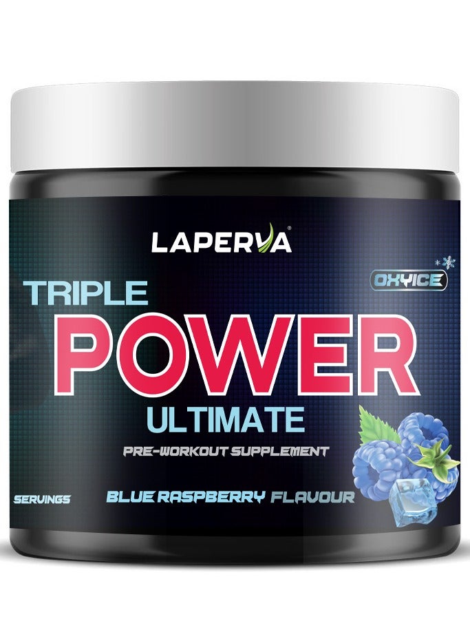 Laperva Triple Power Ultimate OXYICE, Blue Raspberry, 24 Servings Boosts Oxygen Levels in Muscles - Image 1