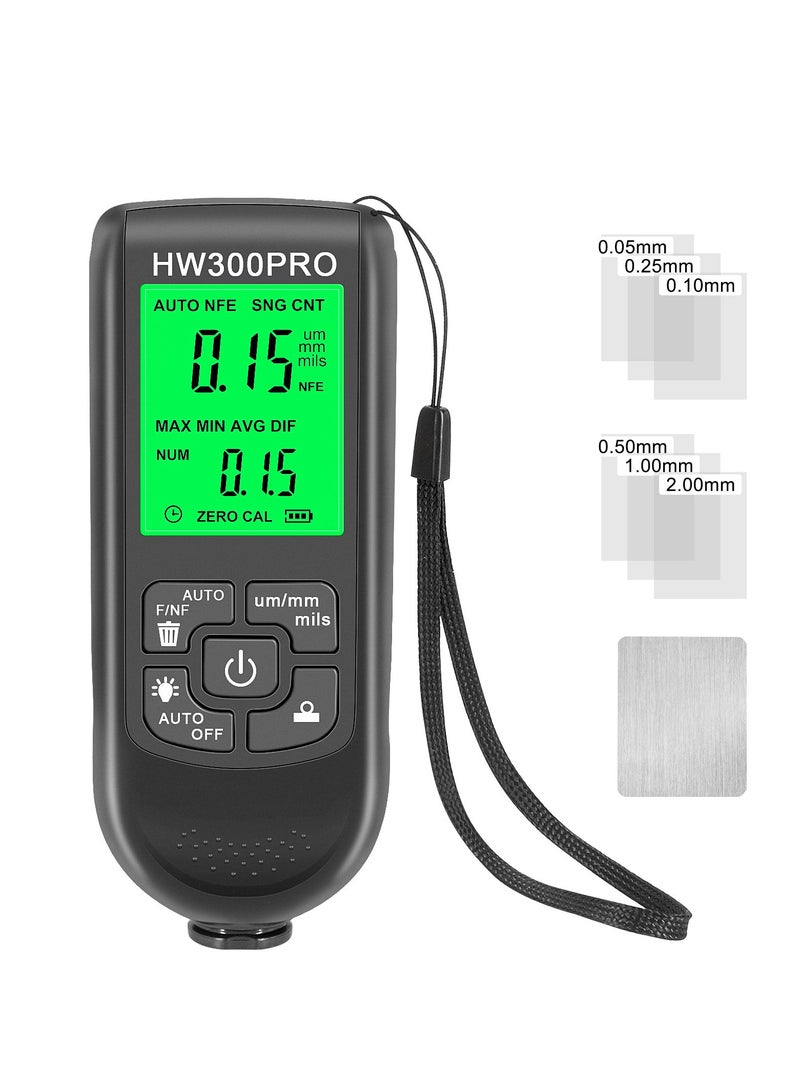 SYOSI HW-300Pro Digital Car Paint Thickness Gauge – Auto/Manual Fe  Non-Fe Coating Tester (0-2000μm) for Automotive Detailing, Used Car Inspection  Body Repair | High-Precision Paint Meter with LCD Screen - Image 4