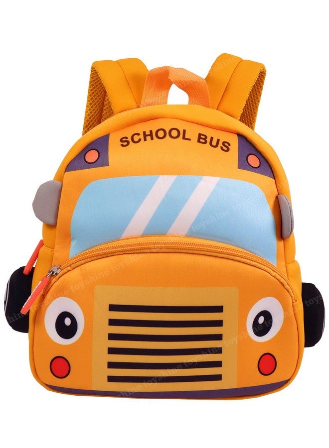 Toyshine Toyshine 12" Cute Car Face Backpack for Kids Girls Boys Toddler Backpack Preschool Nursery Travel Bag - Mini Size - Orange - Image 1