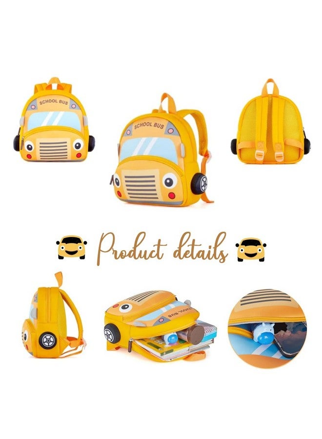 Toyshine Toyshine 12" Cute Car Face Backpack for Kids Girls Boys Toddler Backpack Preschool Nursery Travel Bag - Mini Size - Orange - Image 2