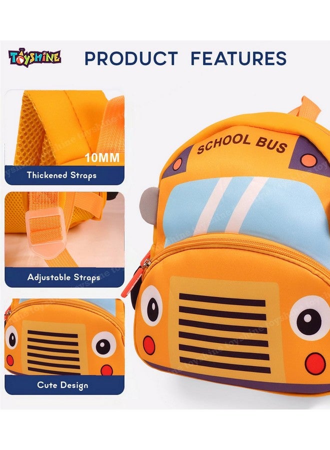 Toyshine Toyshine 12" Cute Car Face Backpack for Kids Girls Boys Toddler Backpack Preschool Nursery Travel Bag - Mini Size - Orange - Image 5