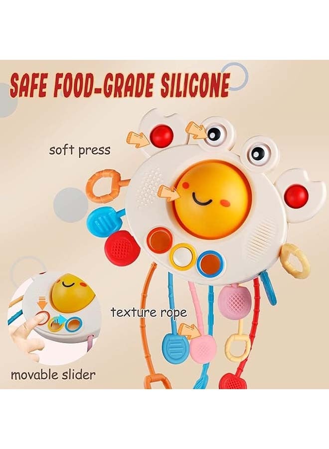 Silicone Toy Baby Montessori Silicone Sensory Toys  For  Baby Travel Toy And Teething Toys Pull String Activity Toy For Toddlers  - Image 4