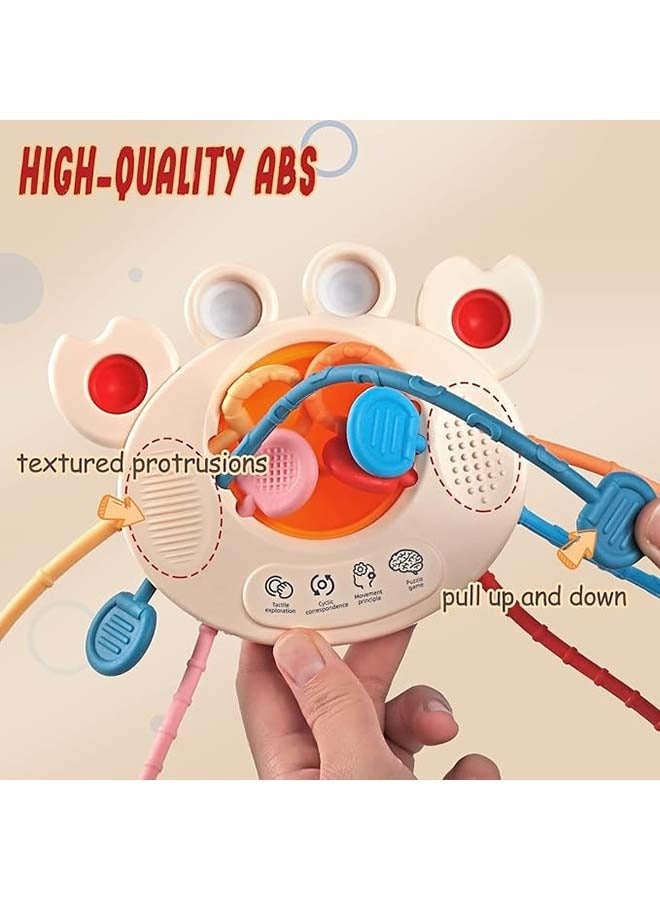 Silicone Toy Baby Montessori Silicone Sensory Toys  For  Baby Travel Toy And Teething Toys Pull String Activity Toy For Toddlers  - Image 5