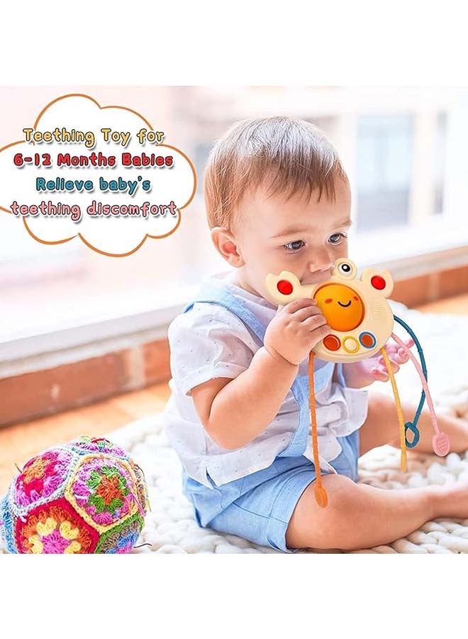 Silicone Toy Baby Montessori Silicone Sensory Toys  For  Baby Travel Toy And Teething Toys Pull String Activity Toy For Toddlers  - Image 2