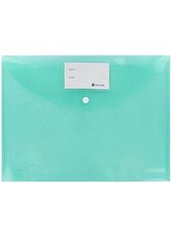 ATLAS 6-Piece Clear Document Bag Foolscap Size Assorted Colours  - Image 2