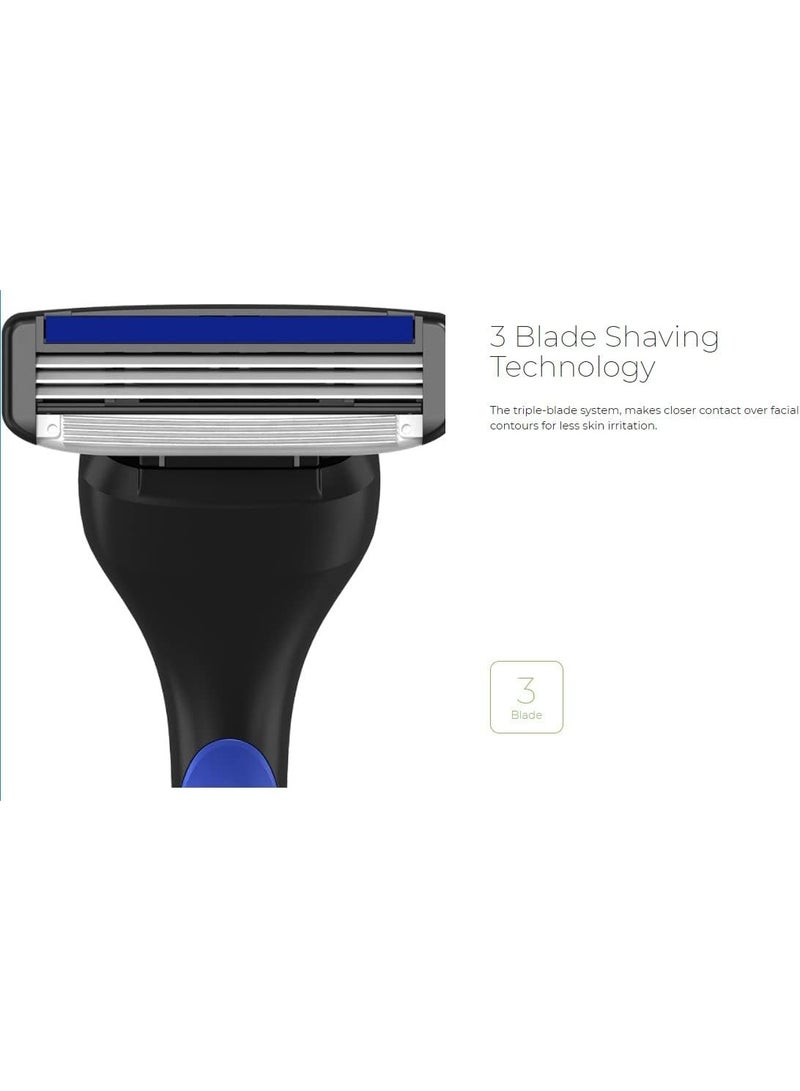 DORCO Pace3 Pro 3-Blade System Razor - 1 Handle + 2 Heads - Image 3