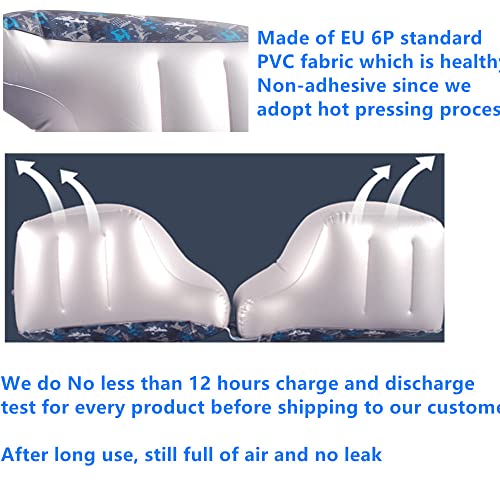 Berocia Inflatable Car Air Mattress Back Seat Bed, Universal Back Seat Gap Filler Pad Extender for SUV Camping Sleeping Travel Rest, Two Independent Air Bags - Image 4