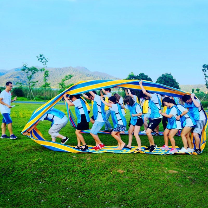 KINDEN Teamwork Games Run Mat - 2 Packs Teamwork Games Group Learning Activity Fun Playing Run Mats for Adults Kids Family Field Day Backyard Playground Birthday Party Games - Image 5