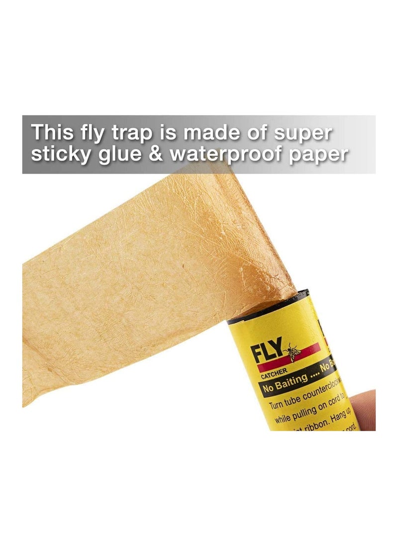 Excefore - 24 Pcs Fly Paper, Pesticide Free Fly Catchers Sticky Fly Strips Insect Flies Trap for Indoor or Outdoor Use - Image 1