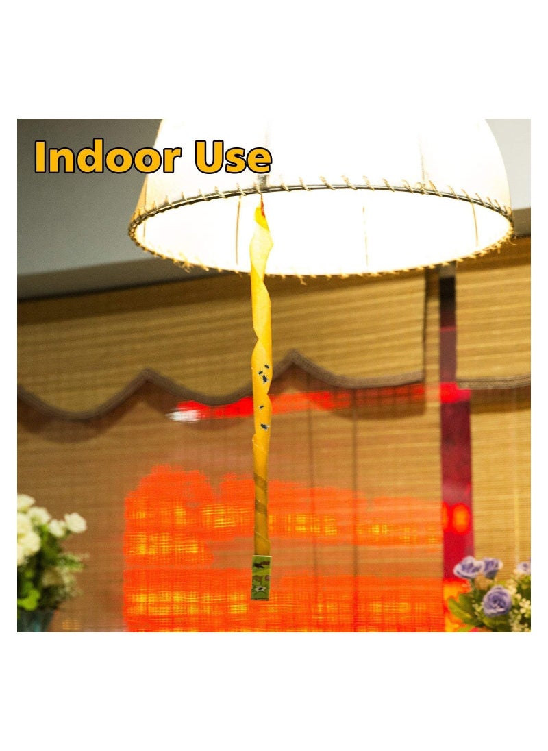 Excefore - 24 Pcs Fly Paper, Pesticide Free Fly Catchers Sticky Fly Strips Insect Flies Trap for Indoor or Outdoor Use - Image 1