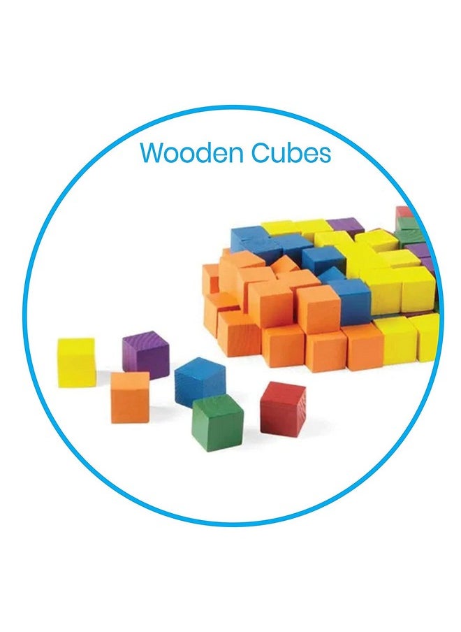 ArtBee ArtBee Wood Blocks, Counting Cubes for Kids Math, 20 mm Blocks for Preschool Crafts, Early Math Manipulatives for Preschool, Classroom Supplies for Teachers Elementary (Pack of 100)  - Image 3
