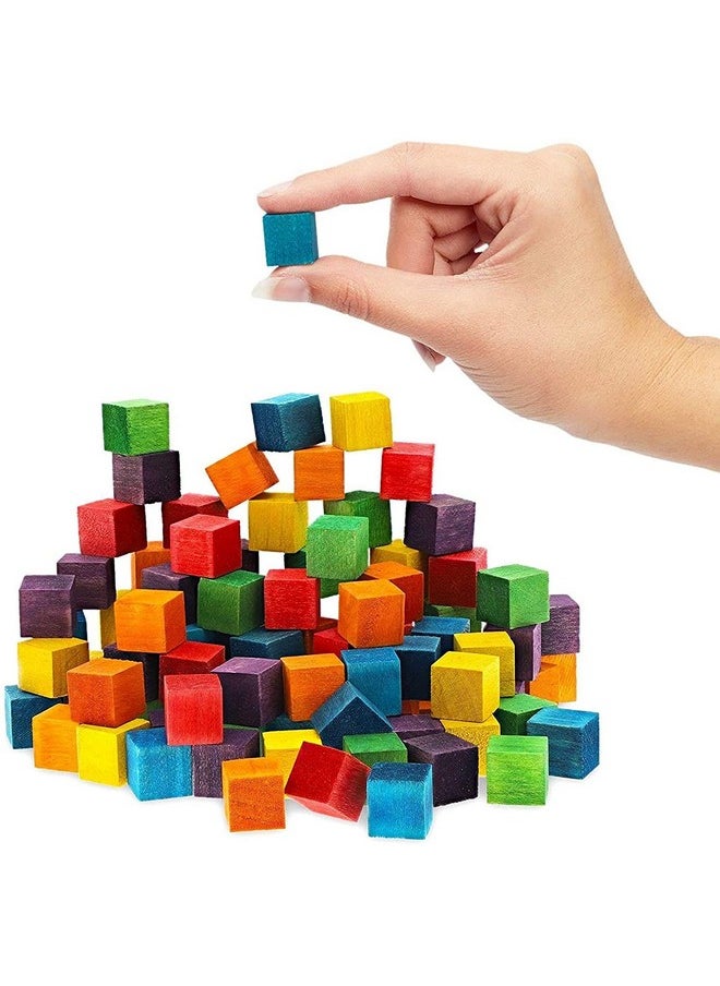 ArtBee ArtBee Wood Blocks, Counting Cubes for Kids Math, 20 mm Blocks for Preschool Crafts, Early Math Manipulatives for Preschool, Classroom Supplies for Teachers Elementary (Pack of 100)  - Image 2